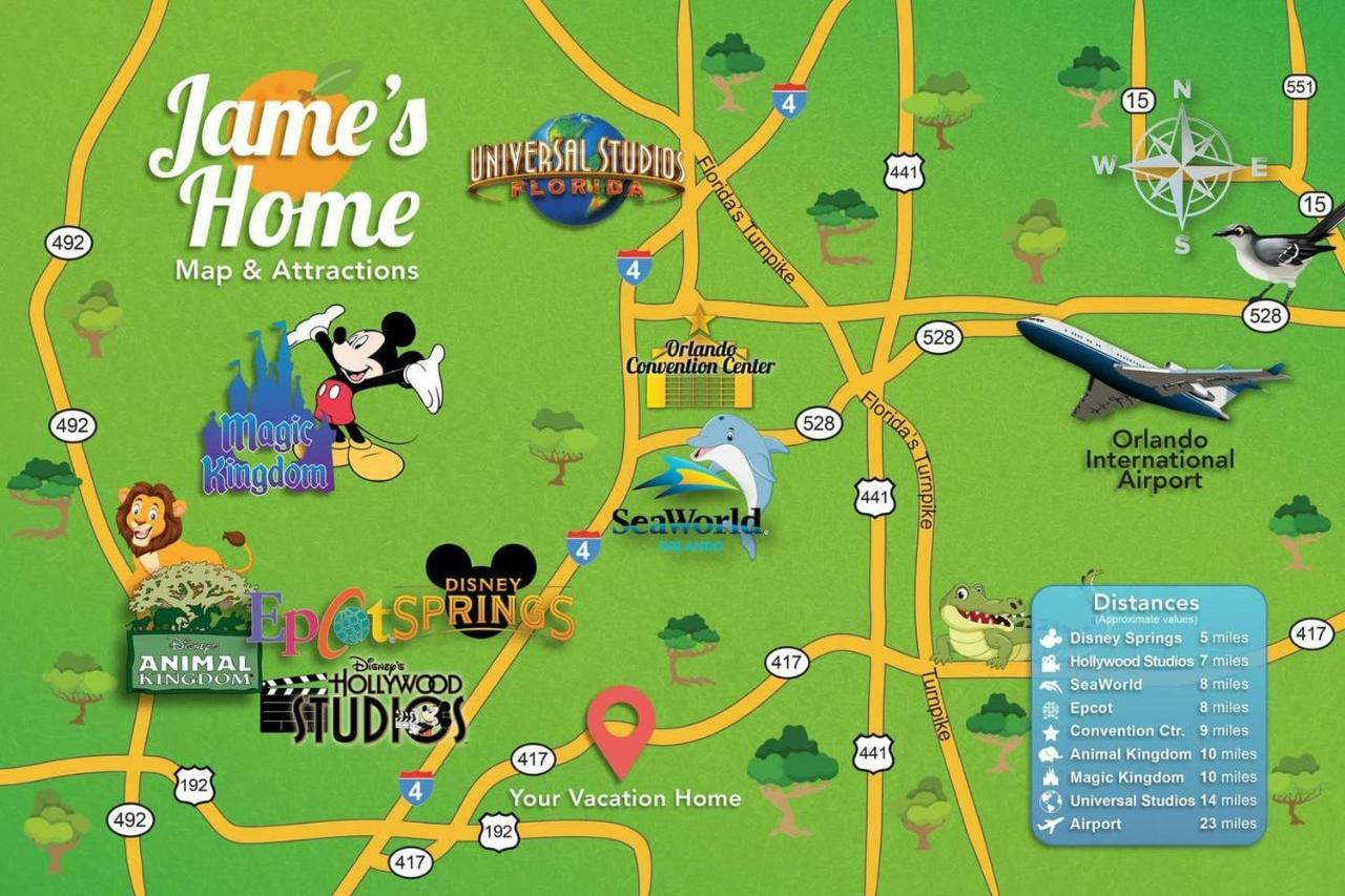 I - New 4 Bedroom Home - 5 Miles To Disney - Free Water Park - Private Pool Киссимми Экстерьер фото
